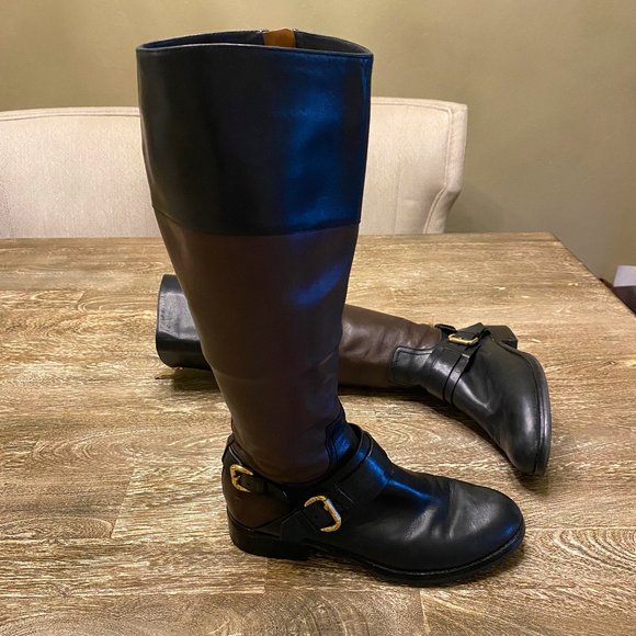Ivanka Trump Shoes - Ivanka Trump Seneca Riding Boot Brown/Black 7M